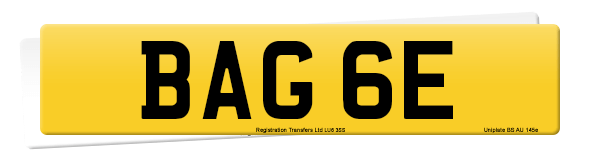 Registration number BAG 6E